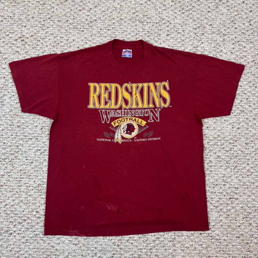 Vintage Washington Redskins T Shirt Trench Ultra XL Maroon NFL Football USA Made
